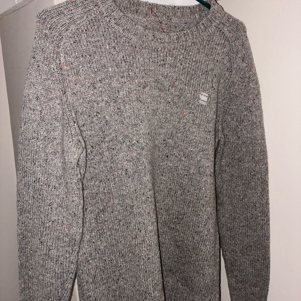 G-Star Gray Bick R Knit Long Sleeve Crewneck Sweater